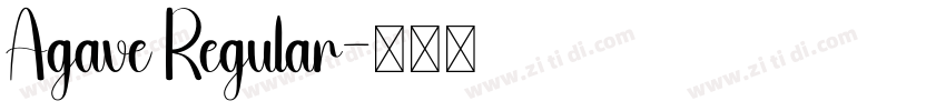 Agave Regular字体转换